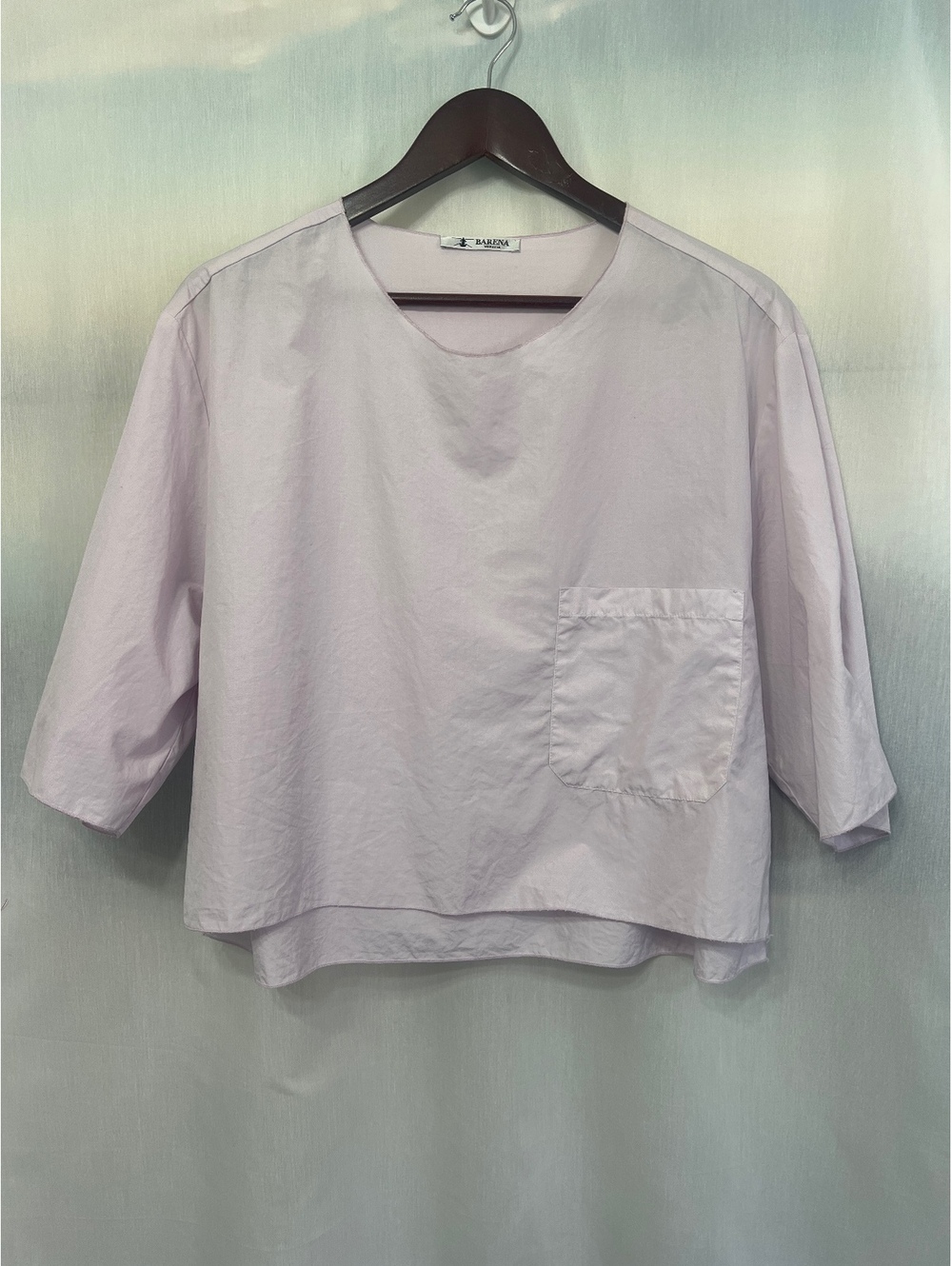 Barena Venezia Light Purple Cotton Cropped Shirt Women's Size Small